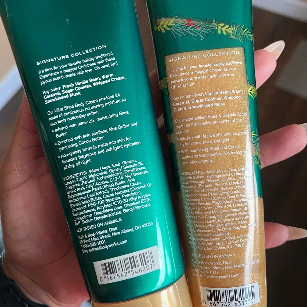 Bath & Body Works Vanilla Bean Noel Body Cream and Scrub Set - Picture 2 of 5
